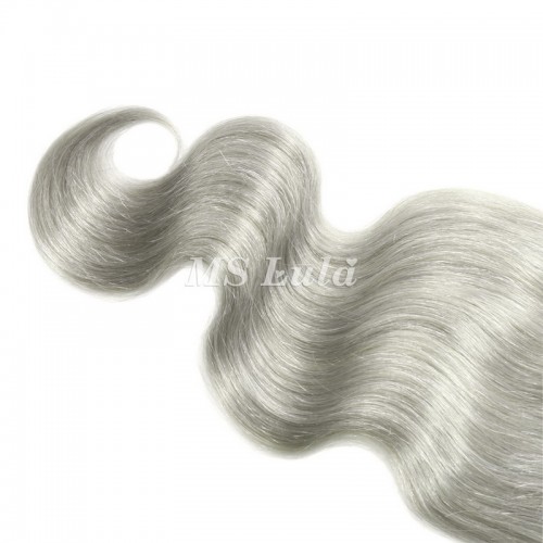 4X4 Silver Grey Virgin Hair Body Wave Lace Closure | Human Hair Wig | Lace Front